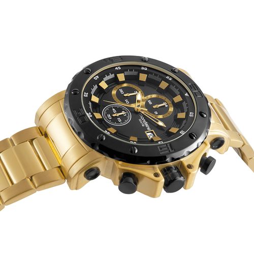 Relógio Masculino Cronógrafo Robusto Dourado