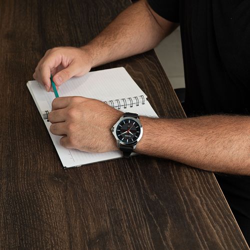 Relógio Masculino Casual Silicone Preto