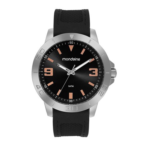 Relógio Masculino Silicone Prata