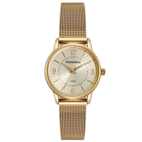 Relógio Feminino Malha de aço Dourado