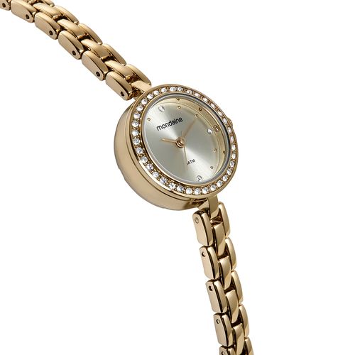 Relógio Feminino Cristais Dourado