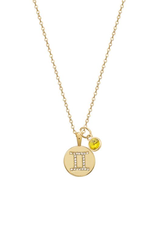 Kit Relógio Dourado Signo Gêmeos