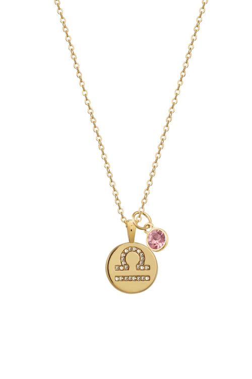 Kit Relógio Dourado Signo Libra