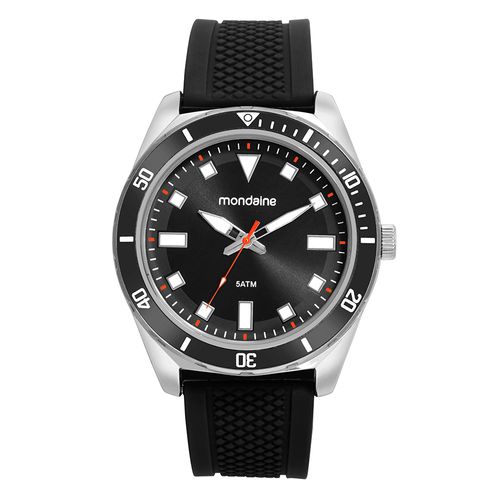 Relógio Masculino Esportivo Silicone Prata