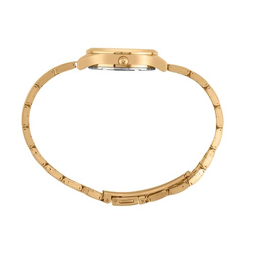 Relógio Feminino Clássico Com Cristais Dourado