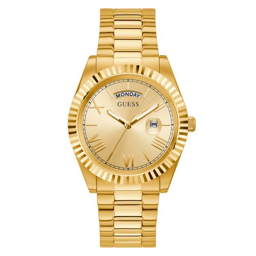 Relógio Guess Masculino Calendário Dourado