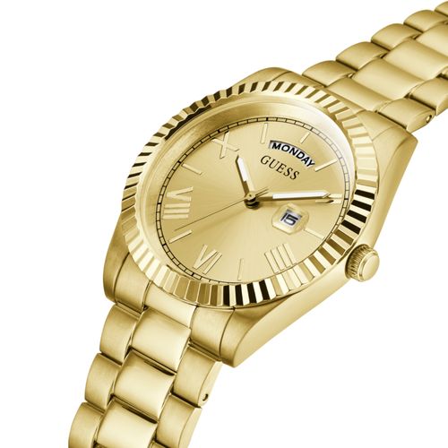 Relógio Guess Masculino Calendário Dourado