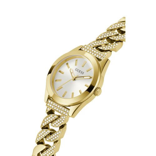 Relógio Guess Feminino Corrente Cristais Dourado