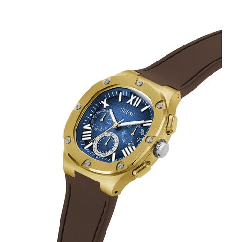 Relógio Guess Masculino Quadrado Multifunção Dourado