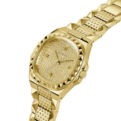 Relógio Guess Feminino Spikes Cristais Dourado