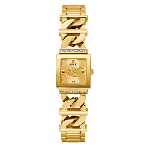 Relógio Guess Feminino Quadrado Corrente Dourado