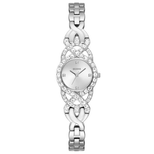 Relógio Guess Feminino Bracelete Cristais Prata
