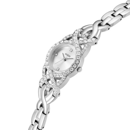 Relógio Guess Feminino Bracelete Cristais Prata