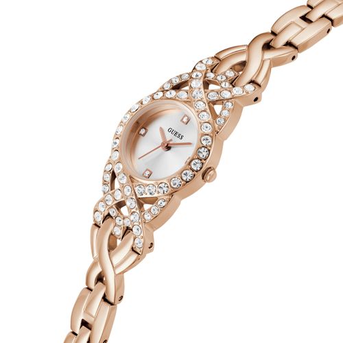 Relógio Guess Feminino Bracelete Cristais Rosé