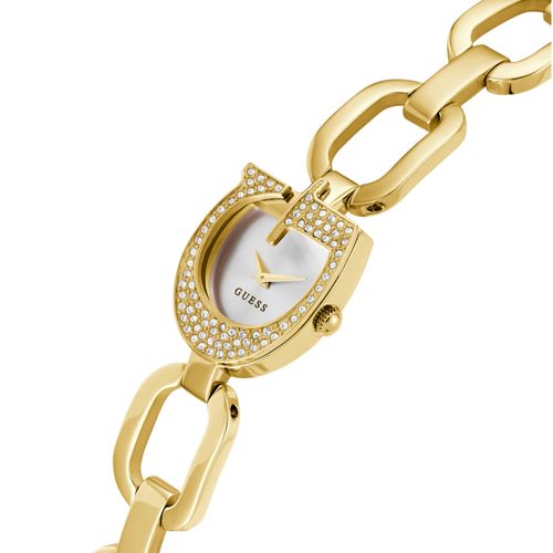 Relógio Guess Feminino Corrente Cristais Dourado