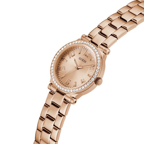 Relógio Guess Feminino Moldura Cristais Rosé