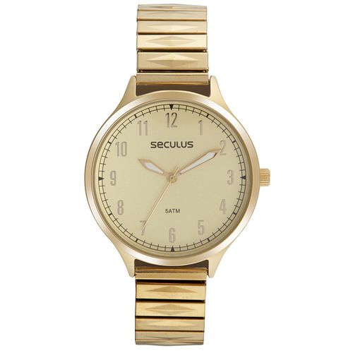 Kit Relógio Feminino Casual Dourado Com Pulseira Berloques