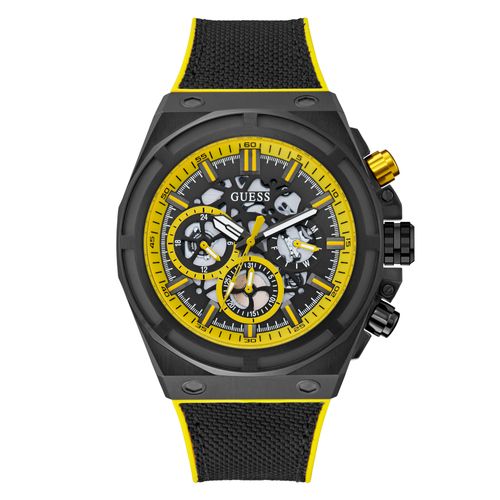 Relógio Guess Masculino Multifunção Silicone e Nylon Preto