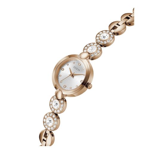 Relógio Guess Feminino Elos Cristais Rosé