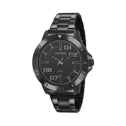 Relógio Casual Aço Preto