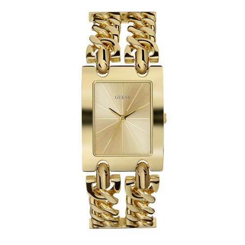 Relógio Guess Feminino Quadrado Corrente Dourado