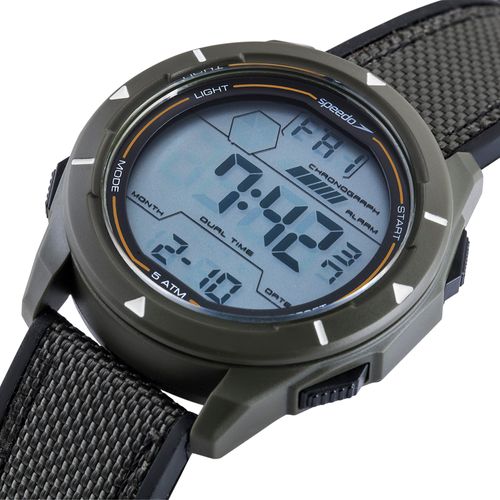 Relógio Speedo Digital Esportivo Nylon Cinza