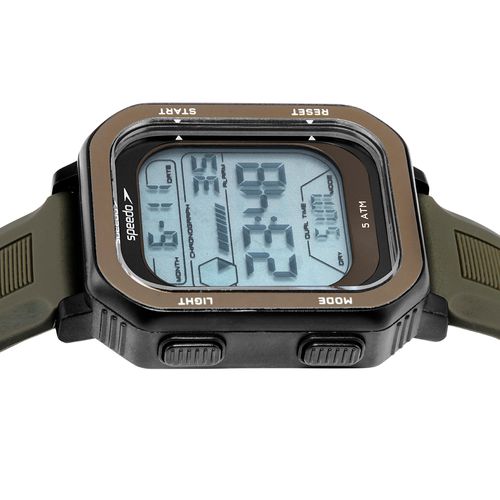 Relógio Speedo Digital Quadrado Silicone Verde