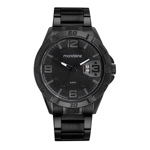 Relógio Masculino Casual Calendário Preto