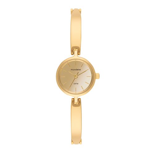 Relógio Feminino Bracelete Espelhado Dourado
