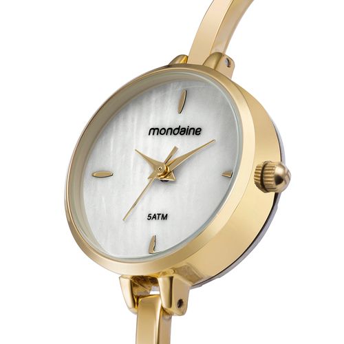 Relógio Feminino Bracelete Madrepérola Dourado