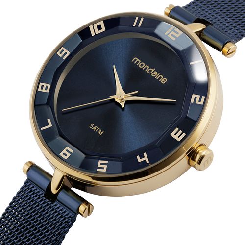 Relógio Feminino Malha de Aço Dourado