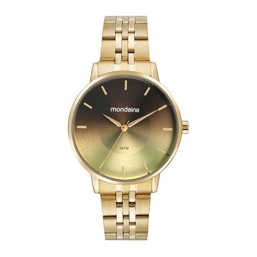 Relógio Feminino Visor Degradê Dourado