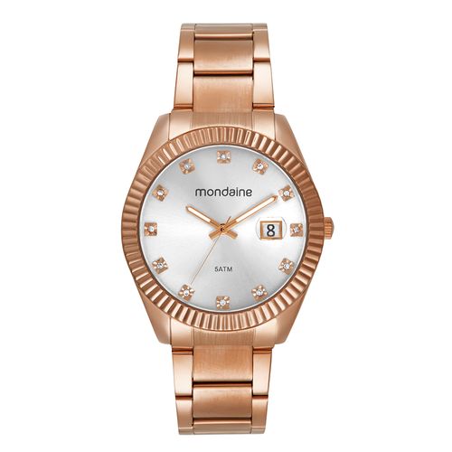 Relógio Feminino Catraca Serrilhada Rosé