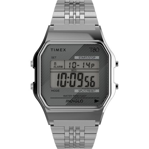 Relógio Digital Vintage T80 Prata