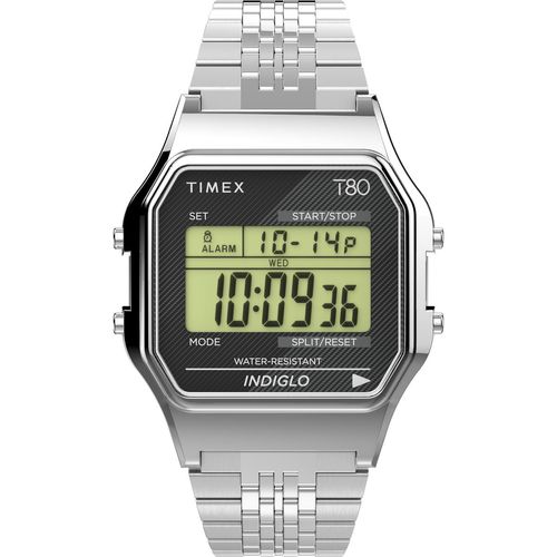 Relógio Digital Vintage T80 Prata