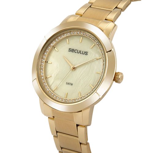Relógio Feminino Casual Dourado
