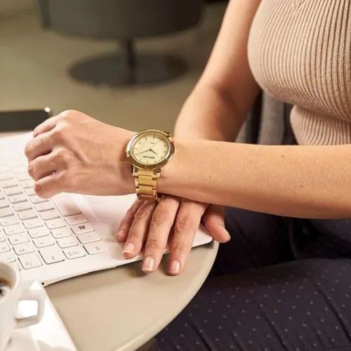 Relógio Feminino Casual Dourado