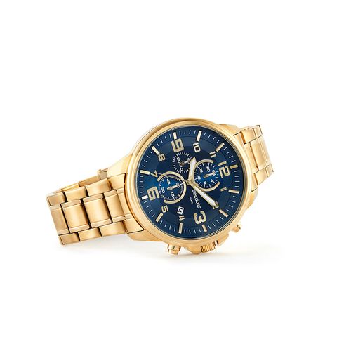Relógio Masculino Cronógrafo 3D Dourado