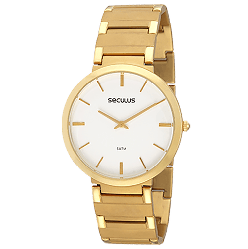 Relógio Masculino Clássico em Aço Dourado