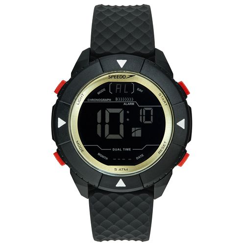 Relógio Masculino Speedo Anadigi Preto Pulseira Silicone