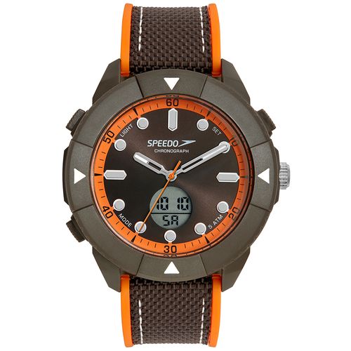 Relógio Masculino Speedo Anadigi Marrom