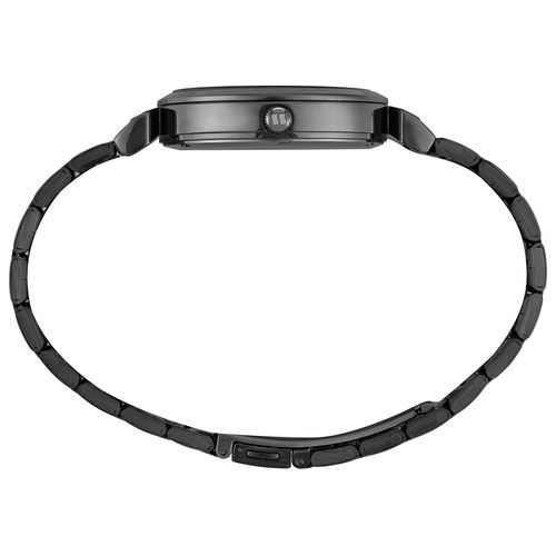 Relógio Feminino Seculus Preto com Cristais Madrepérola