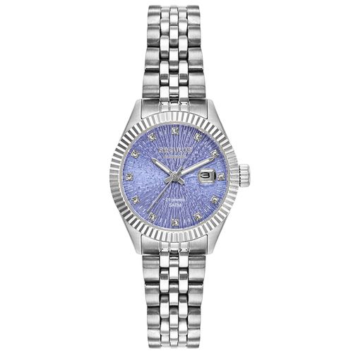 Relógio Feminino Seculus Automático Prata Fundo Transparente