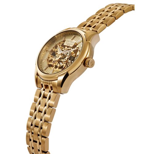 Relógio Masculino Seculus Automático Mostrador esqueleto Dourado