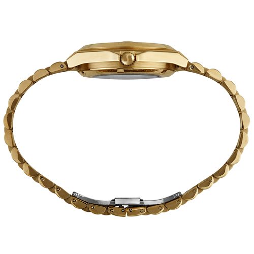 Relógio Masculino Seculus Automático Dourado Fundo Transparente