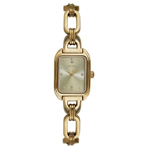 Relógio Feminino Seculus Dourado Pulseira em Corrente