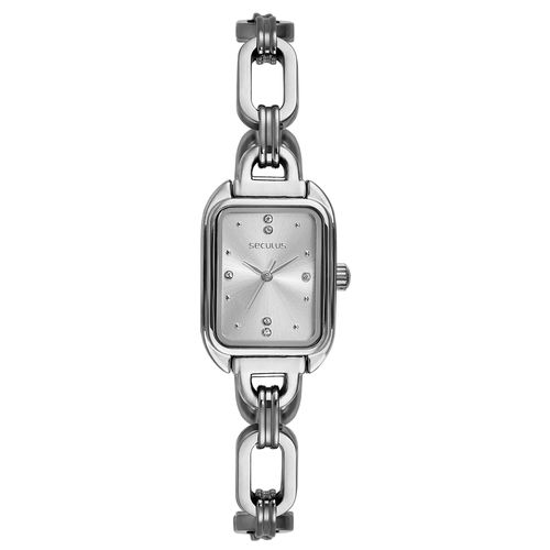 Relógio Feminino Seculus  Prata Pulseira Corrente