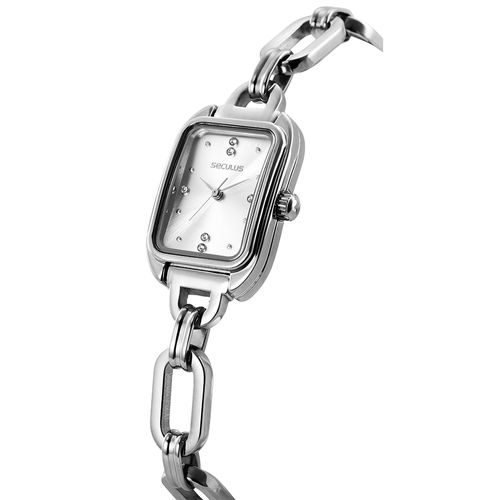 Relógio Feminino Seculus  Prata Pulseira Corrente