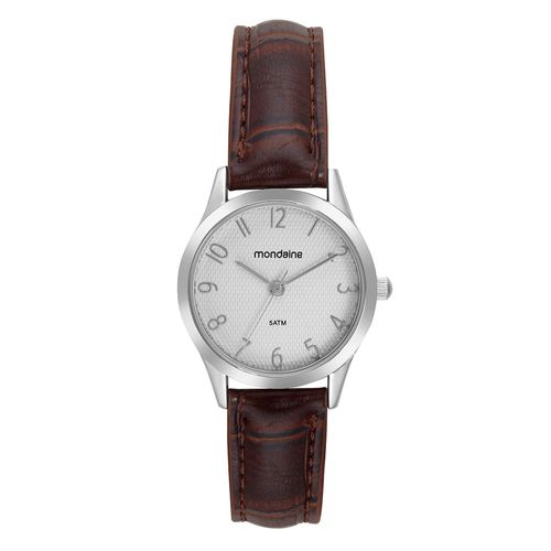 Kit Relógio Feminino Mondaine Prata Clássico Com Semijoias