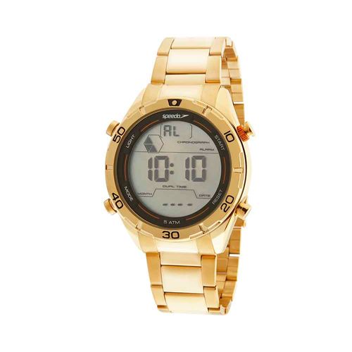 Relógio Masculino Speedo Digital Dourado Aço